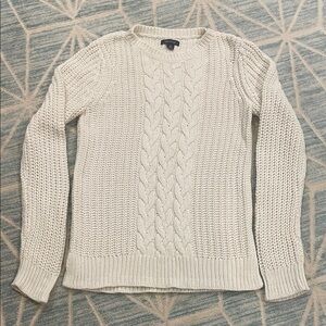 Cotton Cream Cable Knit Sweater